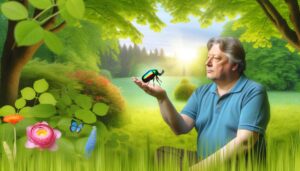 beetle landing symbolizes transformation