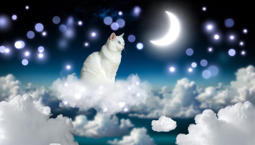 dreaming of white cat