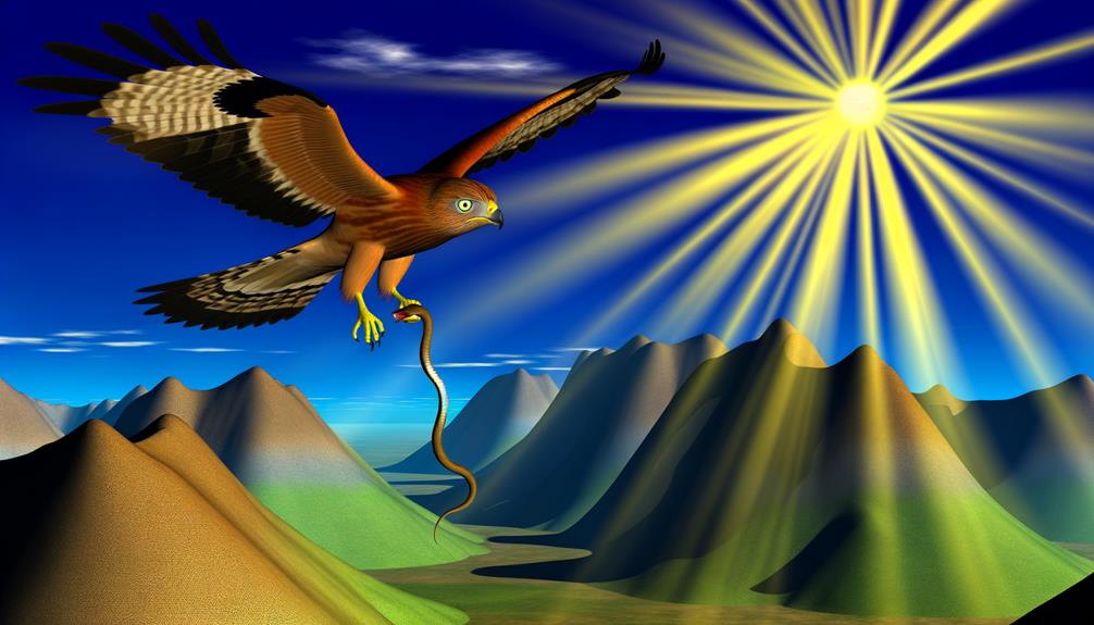 hawk represents vision and power