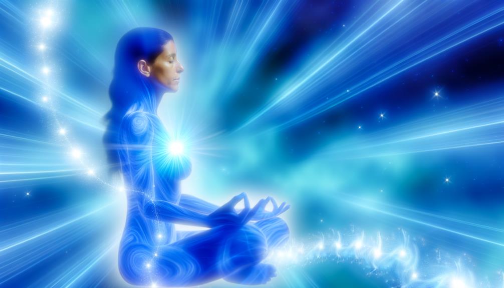 healing with blue light