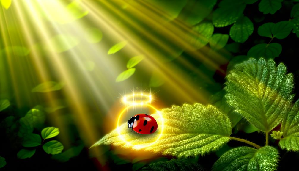 ladybugs symbolize divine protection