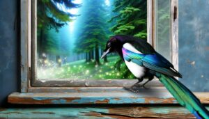 magpie tapping symbolizes messages