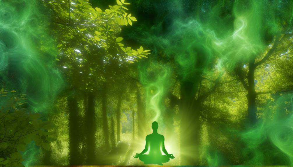 meditative green serenity