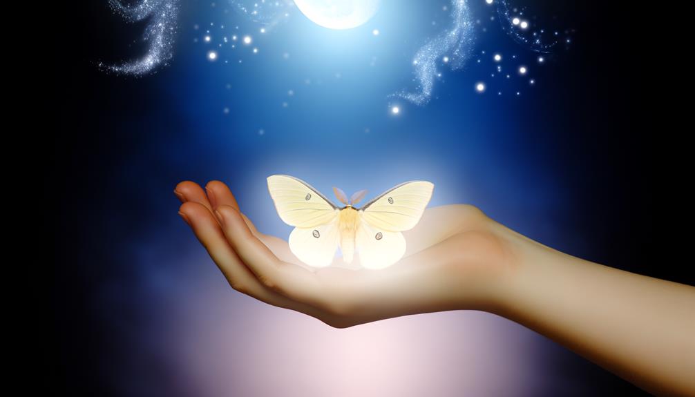 moth landing signifies spiritual guidance