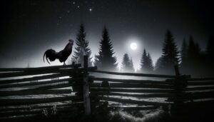 nighttime rooster crowing symbolism