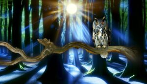 owls reflecting spiritual silence