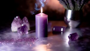 purple candle spiritual significance
