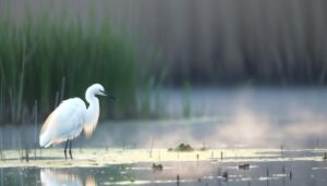 symbolic presence of egrets