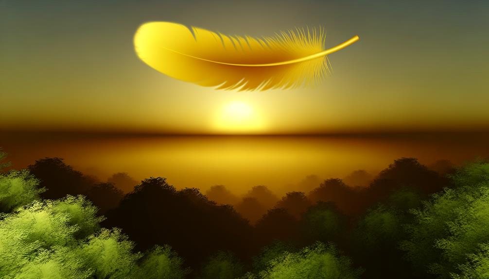 vibrant yellow bird feathers